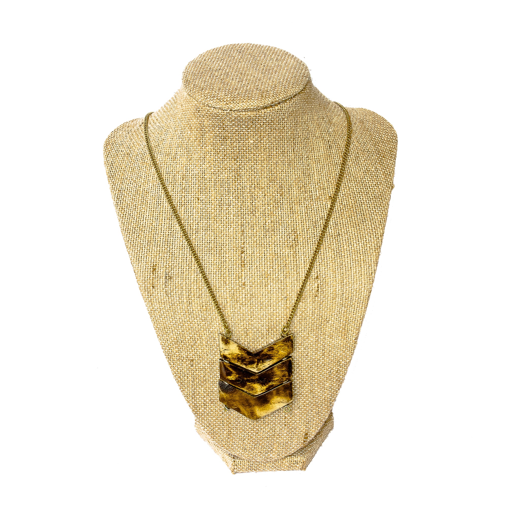 Brown Chevron Necklace