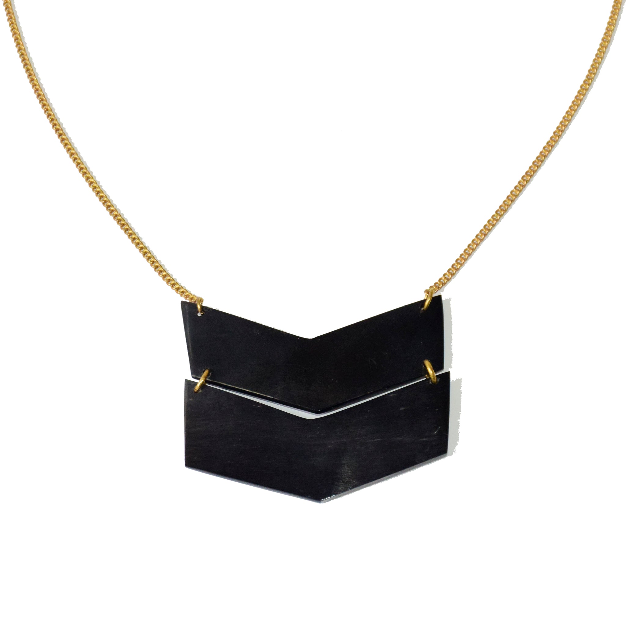 Black Chevron Necklace