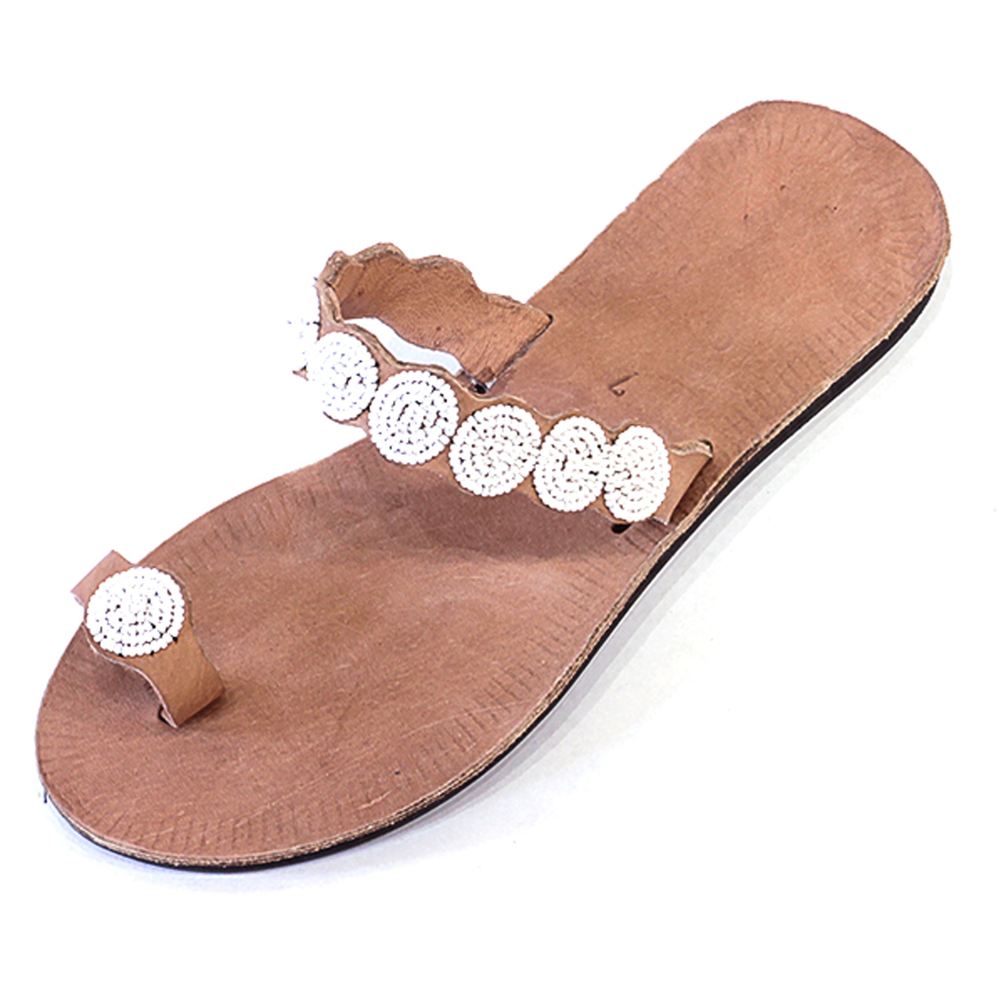 Light Leather Clover - White