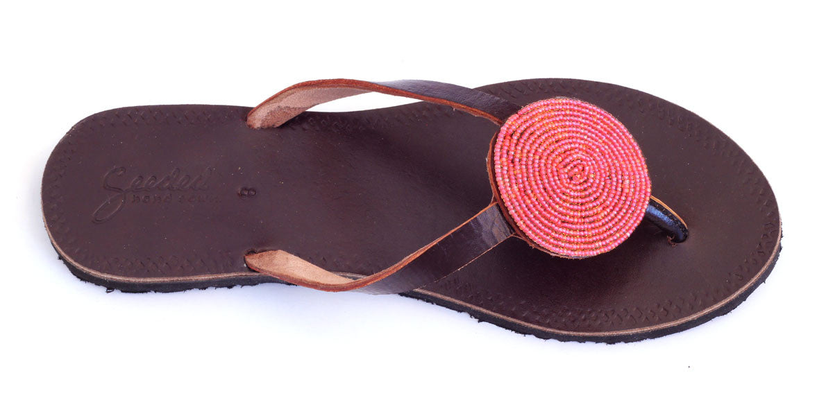 Fair trade sandals ethically handmade by empowered artisans in East Africa.