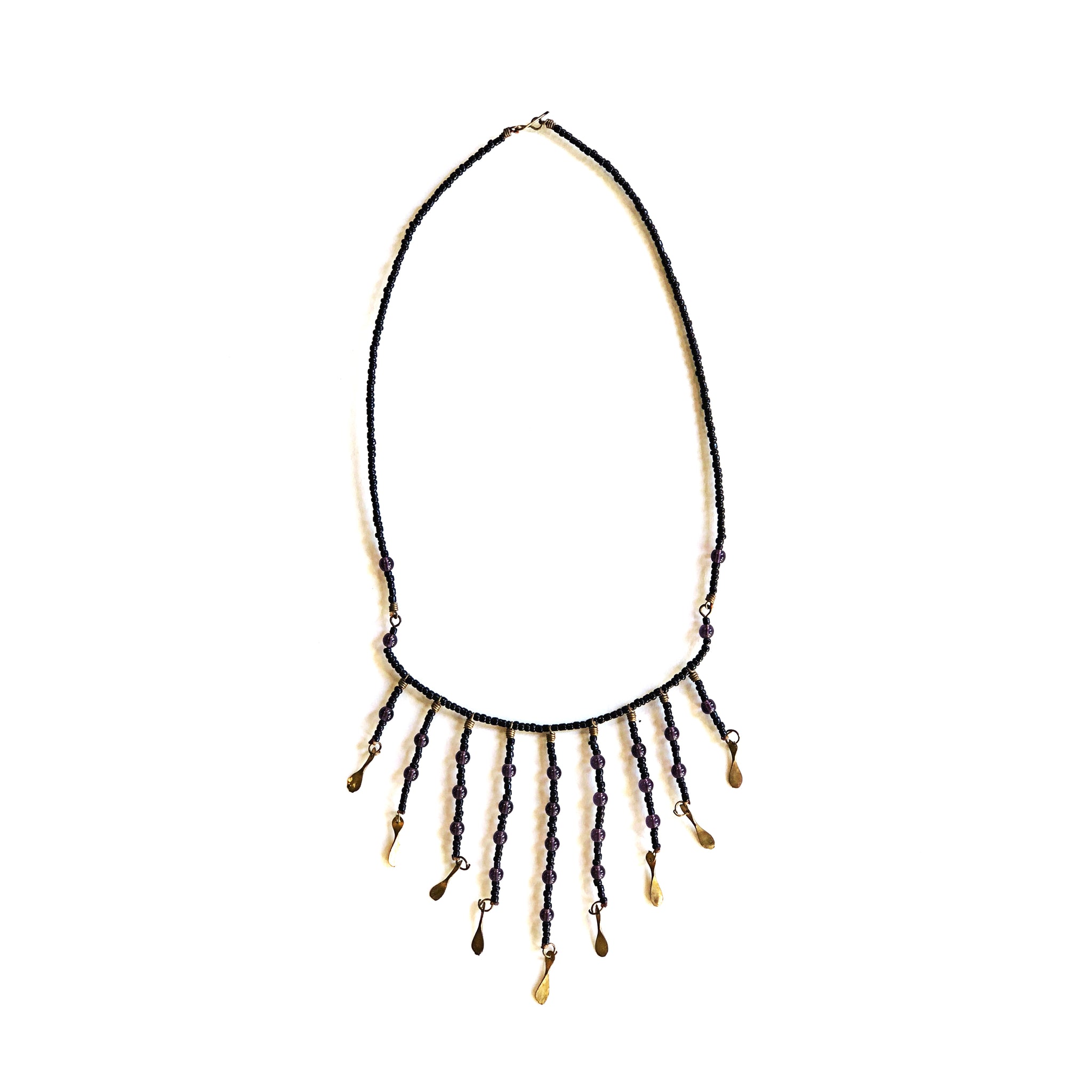 Recycled Brass Fringe Necklace