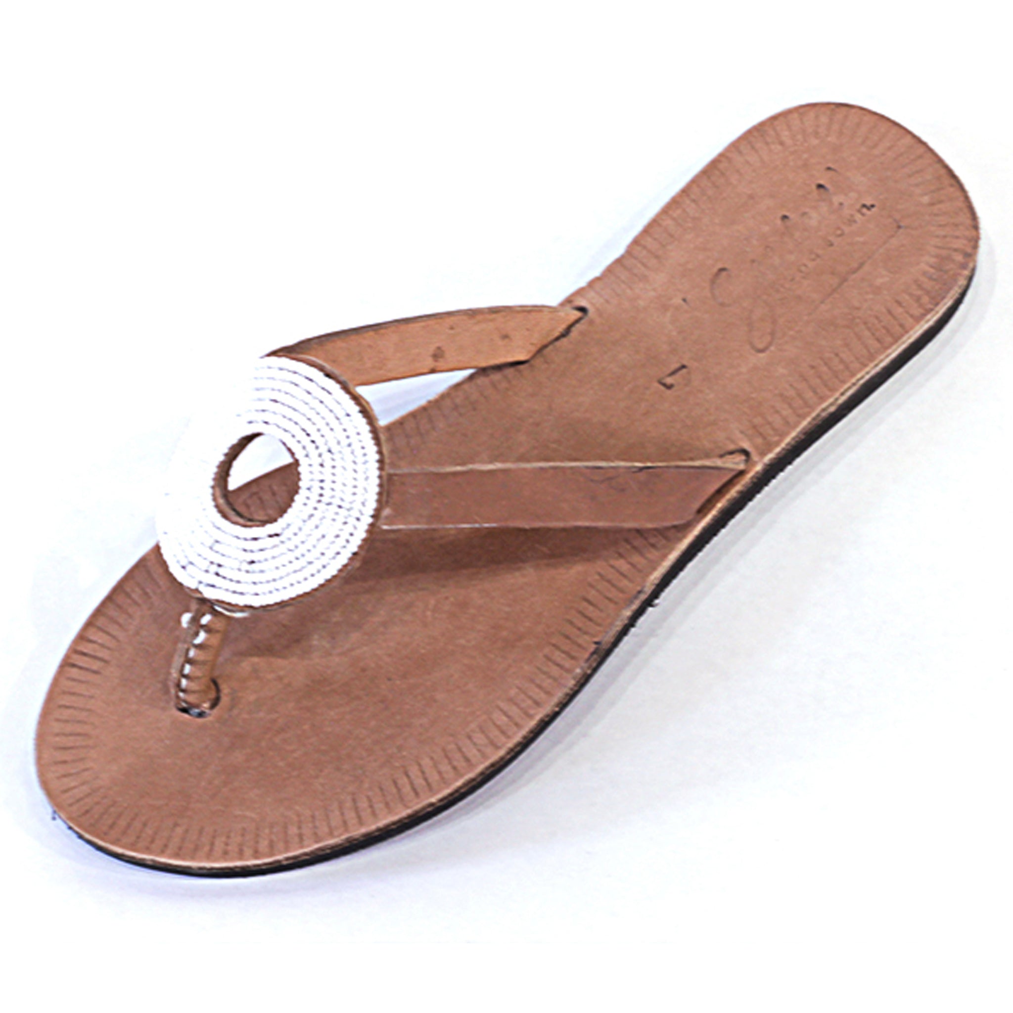 Light Leather Ring - White