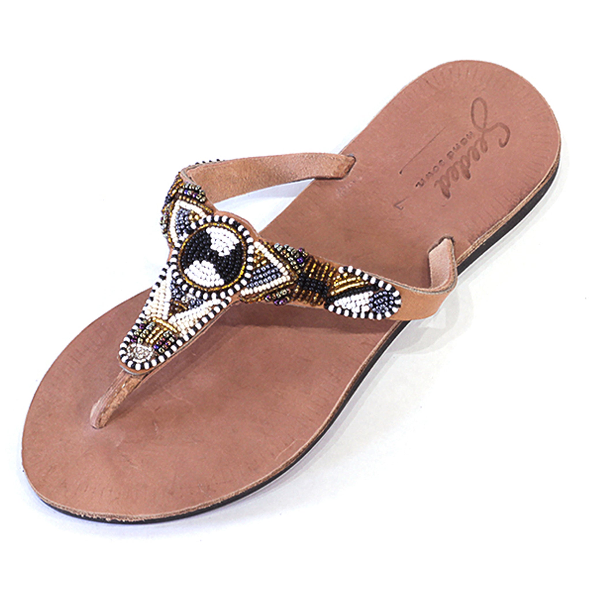 Light Leather Serengeti Thong - Metallics