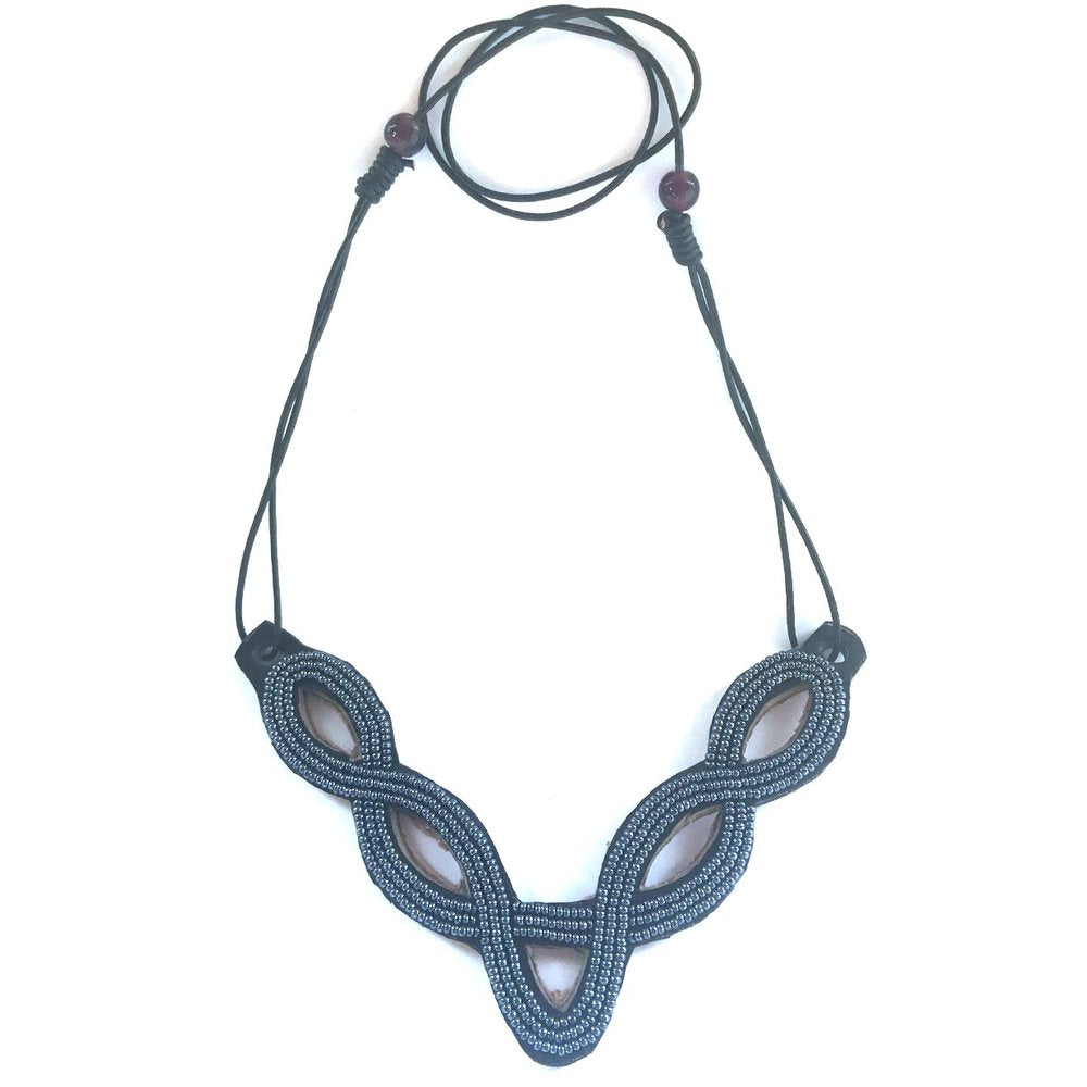 Leather Bib Necklace